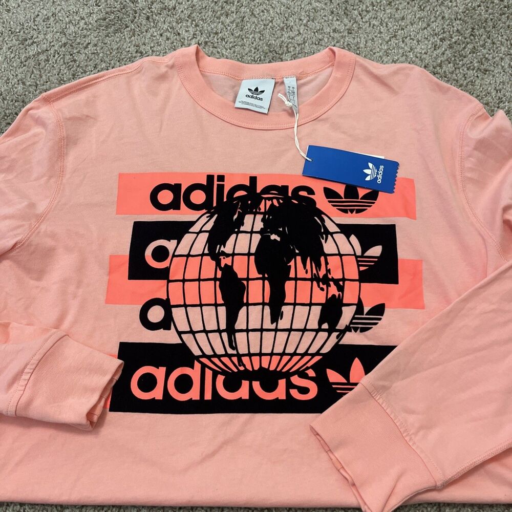 ADIDAS Men's Unisex R.Y.V. Loose Fit Graphic Long Sleeve Tee Shirt Size Large